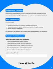 Dental Consent Form Template - Page 2