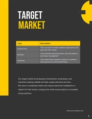 Black and Yellow Electric Business Plan - Page 5