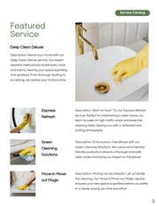 Modern Clean Olive Green Service Catalog - Page 2