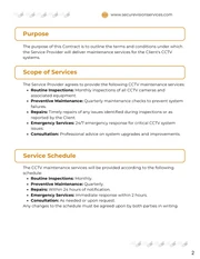 CCTV Maintenance Contract Template - page 2