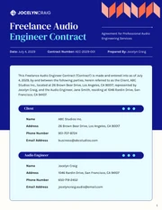 Freelance Audio Engineer Contract Template - Pagina 1