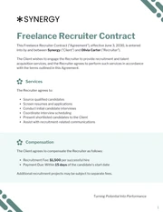 Freelance Recruiter Contract Template - page 1