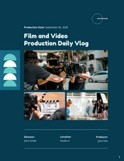 Green Teal Abstract Production Reports - Page 1
