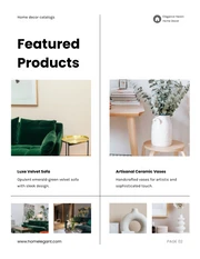 Simple Clean Black and White Home Decor Catalog - Page 2