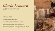 Light Yellow And Brown Modern Professional Catering Business Card - Page 2
