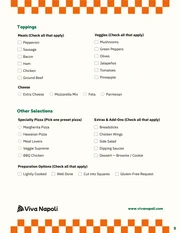 Pizza Order Form Template - Seite 2