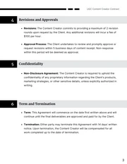 UGC Content Creator Contract Template - page 3