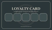 Beige And Dark Grey Minimalist Loyalty Card - Page 1