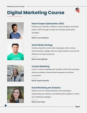 Blue Red Modern Digital Marketing Course Catalog - Page 2