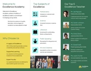 Modern Minimalist Green Yellow School Tri-fold Brochure - Page 2