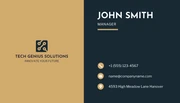 Black And Light Brown Modern Tech Solution Business Card - page 2