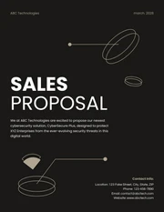 Dark Brown Shape Minimalist Sales Proposal - page 1