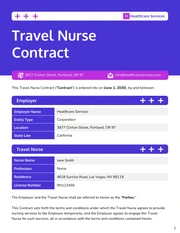 Travel Nurse Contract Template - page 1