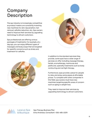 Spa Business Plan Template - Seite 4