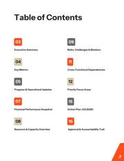 Executive Management Report Template - Seite 2