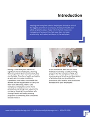 Blue and White Safety Training Handbook Template - Page 3