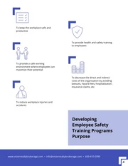 Blue and White Safety Training Handbook Template - Page 4
