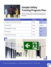 Blue and White Safety Training Handbook Template - Page 6