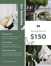 Natural Grey and Green Hotel Brochure - Page 2