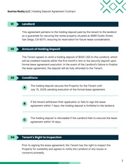 Holding Deposit Agreement Contract Template - page 2