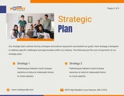 Orange Blue Moden Strategic Working Plan - Seite 4