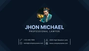 Navy Modern Geometric Professional Lawyer Business Card - Page 2