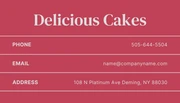 Light Grey And Pink Minimalist Cake Business Card - page 2