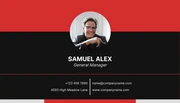 Black Red And Light Grey Modern Professional Business Card - Page 2