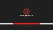 Black Red And Light Grey Modern Professional Business Card - Page 1