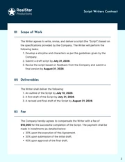 Script Writers Contract Template - Pagina 2