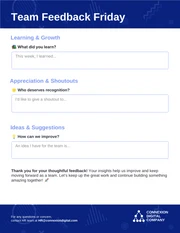 Team Feedback Friday Human Resource Form Template - Page 2