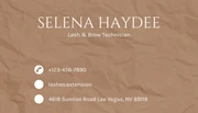 Brown Simple Texture Lash Business Card - Page 2