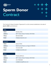 Sperm Donor Contract Template - صفحة 1