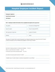 Blue Nursing Incident Report - Venngage