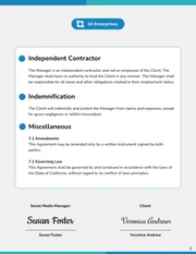 Social Media Manager Contract Template - Seite 3