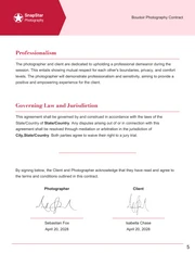 Boudoir Photography Contract - Page 5