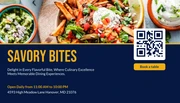 Navy And Yellow Modern Professional Culinary QR Code Business Card - page 1