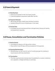 Membership Contract Template - Seite 2