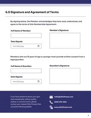 Membership Contract Template - Seite 4