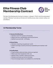 Membership Contract Template - Seite 1