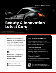 New Car Releases Newsletter - Venngage