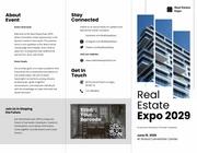 Grey and White Simple Modern Clean Real Estate Event Brochure - Page 1