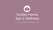 Purple and White Massage Therapist Business Card - Seite 1