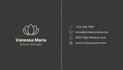 Dark Grey And Gold Simple Professional Business Card - Page 2