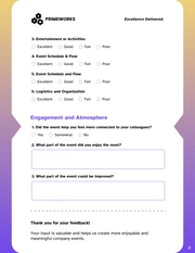 Event Feedback Form Template - Page 2