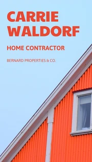 Home Contractor Business Card - Página 1