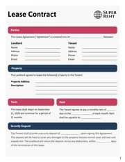 Blue and Red Simple Contract Lease - page 1