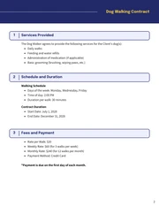 Dog Walking Contract Template - Seite 2