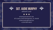 Navy Professional Pattern Military Business Card - Page 2