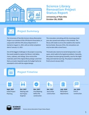 Blue Project Management Status Report - Page 1